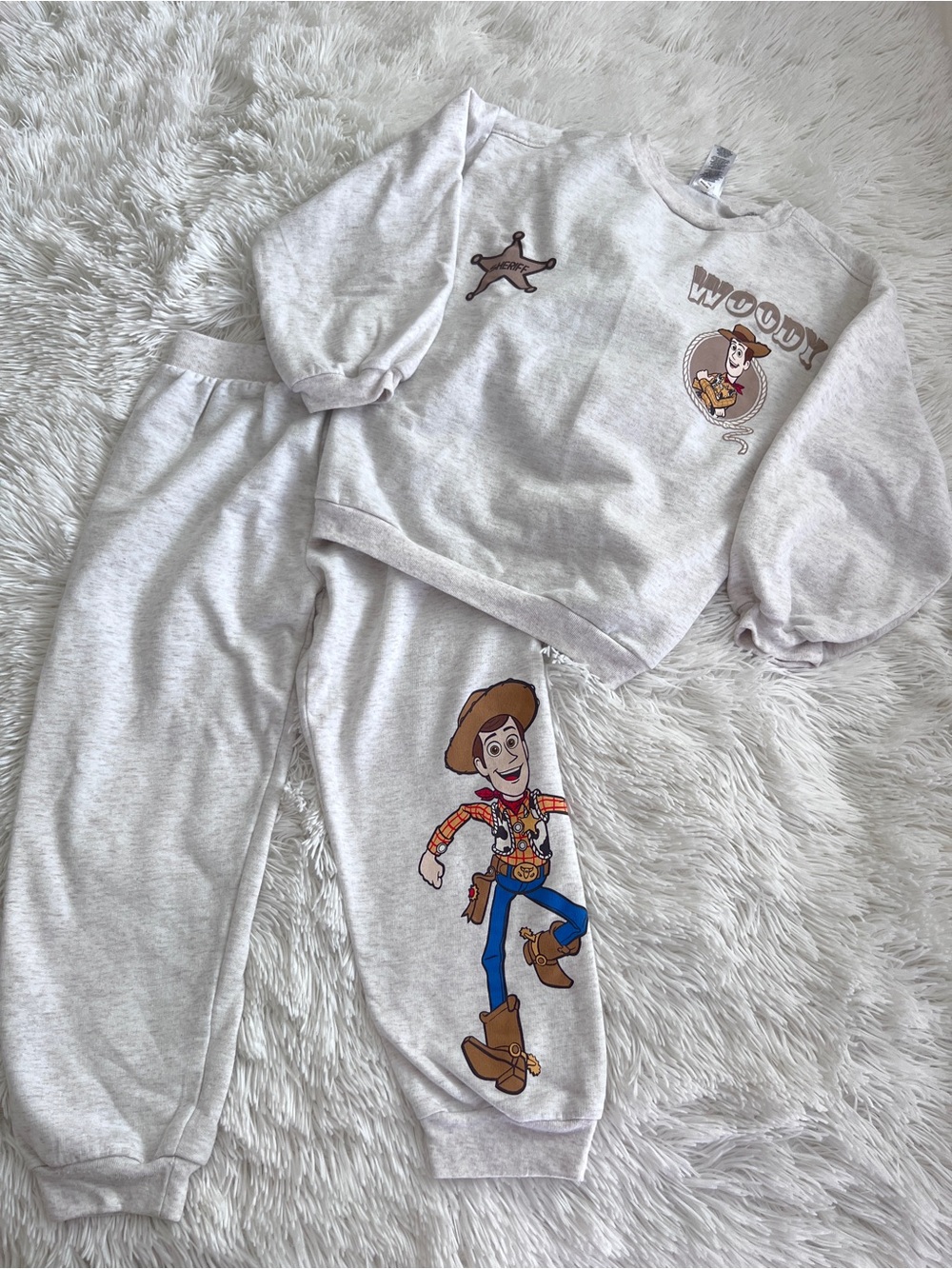 Disney Beige Woody Sweatshirt & Joggers Set
